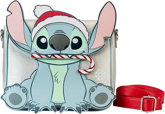 Loungefly Disney Stitch Holiday Glitter Crossbody Bag Loungefly Disney Stitch Holiday Glitter Crossbody Bag