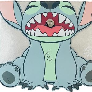 Loungefly Disney Stitch Holiday Glitter Crossbody Bag