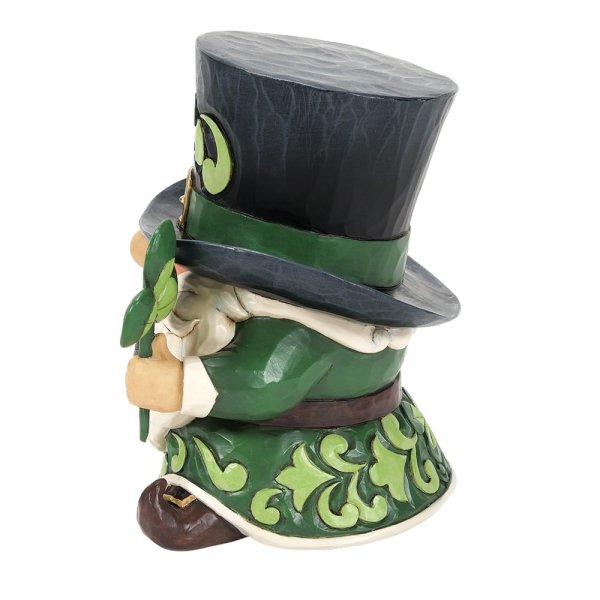 Jim Shore Heartwood Creek Leprechaun with Top Hat and Shamrock Figurine