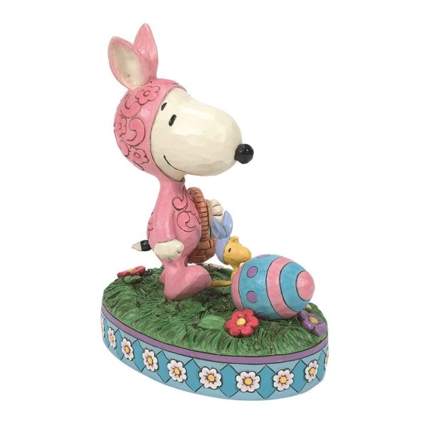Jim Shore Peanuts Snoopy and Woodstock in Bunny Suits Figurine