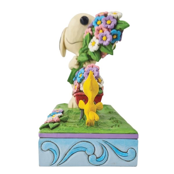 Jim Shore Peanuts Snoopy and Woodstock Picking Flowers Figurine