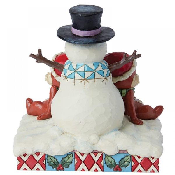 Jim Shore Disney Traditions Snow Much Fun! Chip 'n' Dale With Snowman Figurine
