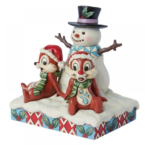 Jim Shore Disney Traditions Snow Much Fun! Chip 'n' Dale With Snowman Figurine Jim Shore Disney Traditions Snow Much Fun! Chip 'n' Dale With Snowman Figurine