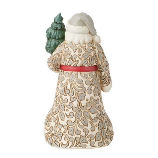 Jim Shore Heartwood Creek Black & White Plaid Santa Jim Shore Heartwood Creek Black & White Plaid Santa