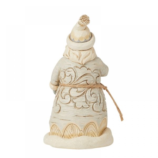 Jim Shore Heartwood Creek White Woodland Carved Santa Figurine Jim Shore Heartwood Creek White Woodland Carved Santa Figurine