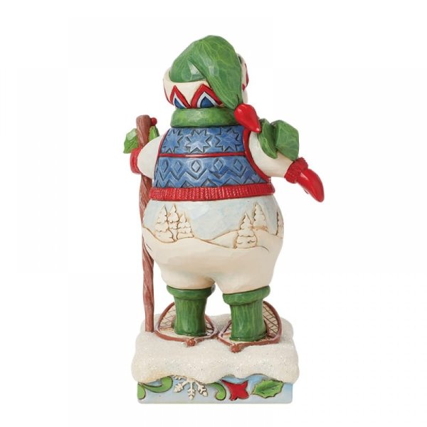 Jim Shore Heartwood Creek Snowman wearing Snowshoes Figurine Jim Shore Heartwood Creek Snowman wearing Snowshoes Figurine