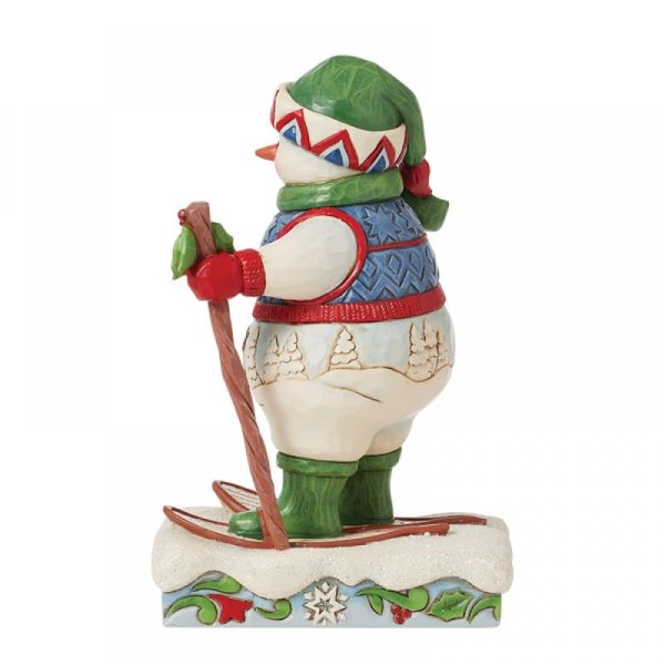 Jim Shore Heartwood Creek Snowman wearing Snowshoes Figurine
