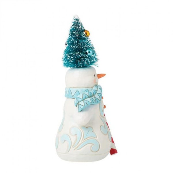 Jim Shore Heartwood Creek Snowman Sisal Tree Pint Size Figurine Jim Shore Heartwood Creek Snowman Sisal Tree Pint Size Figurine