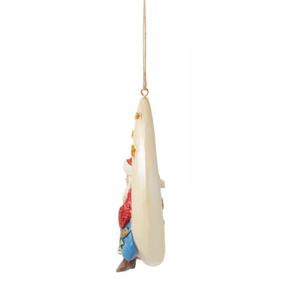 Heartwood Creek Santa on a Crescent Moon Hanging Ornament Heartwood Creek Santa on a Crescent Moon Hanging Ornament