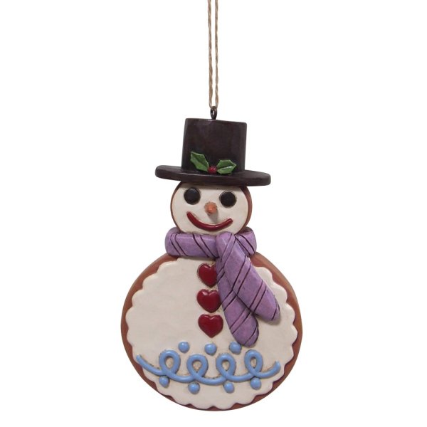 Jim Shore Heartwood Creek Gingerbread Snowman Cookie Hanging Ornament