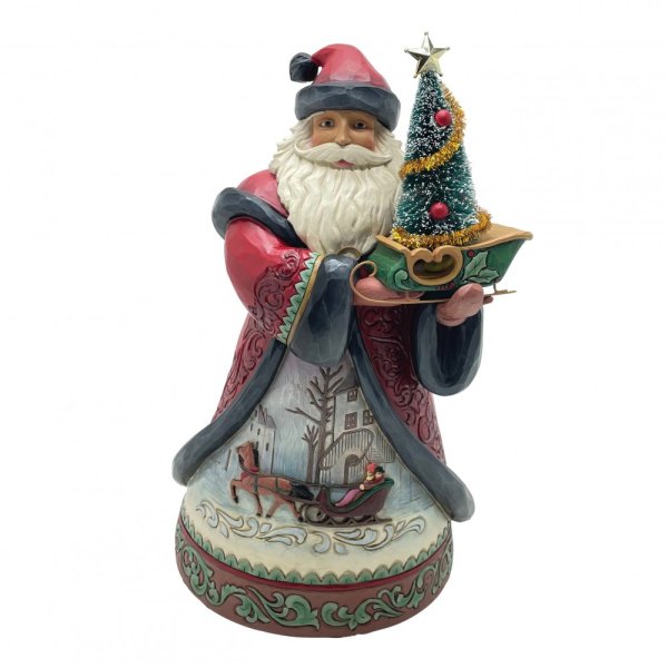 Jim Shore Heartwood Creek Santa with Sisal Tree