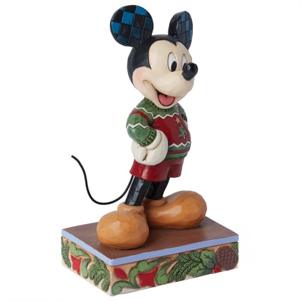 Jim Shore Disney Traditions Mickey Mouse Christmas Sweater Figurine Jim Shore Disney Traditions Mickey Mouse Christmas Sweater Figurine