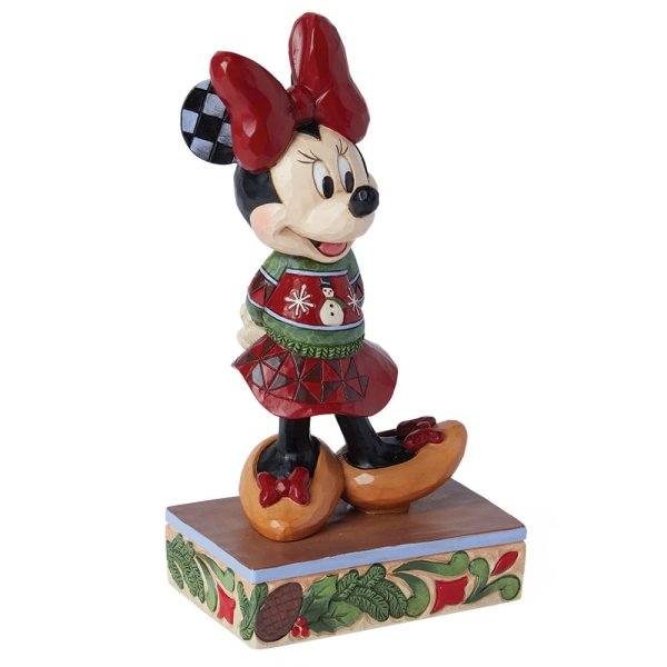 Jim Shore Disney Traditions Minnie Mouse Christmas Sweater Figurine Jim Shore Disney Traditions Minnie Mouse Christmas Sweater Figurine