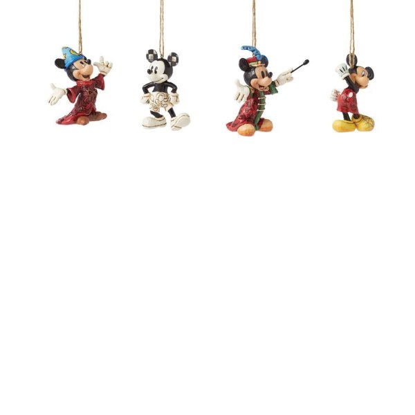 Jim Shore Disney Traditions Mickey Mouse Hanging Ornaments Set of 4