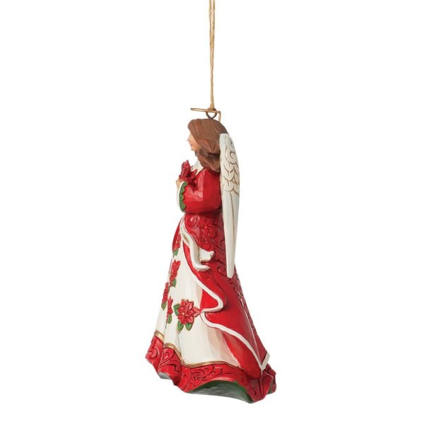 Jim Shore Heartwood Creek Christmas Angel with Cardinals Hanging Ornament