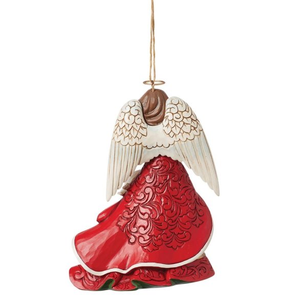 Jim Shore Heartwood Creek Christmas Angel with Cardinals Hanging Ornament Jim Shore Heartwood Creek Christmas Angel with Cardinals Hanging Ornament