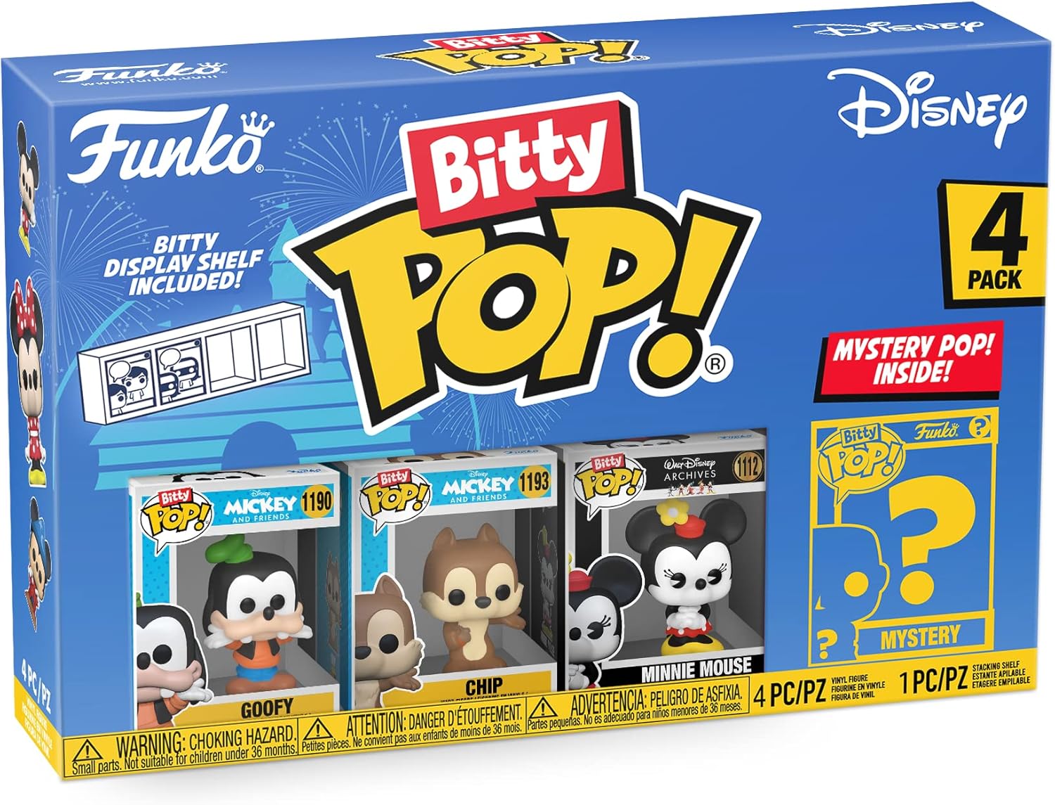 Funko Bitty POP Disney - Goofy, Chip, Minnie Mouse (hands Folded) and A Surprise Mystery Mini Figure Funko Bitty POP Disney - Goofy, Chip, Minnie Mouse (hands Folded) and A Surprise Mystery Mini Figure