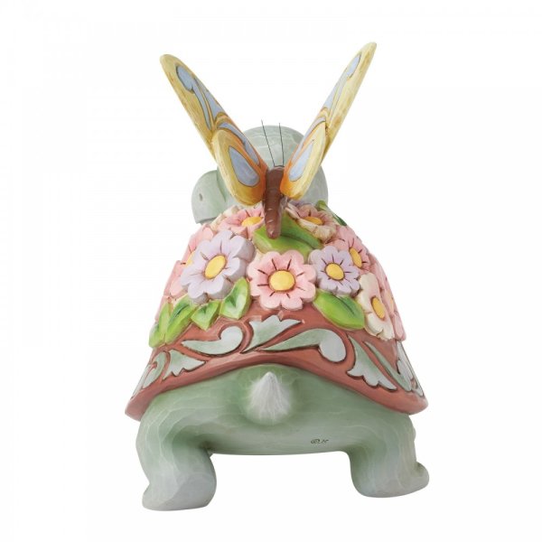 Jim Shore Heartwood Creek A Delicate Friendship (Turtle with Flower Shell Figurine)