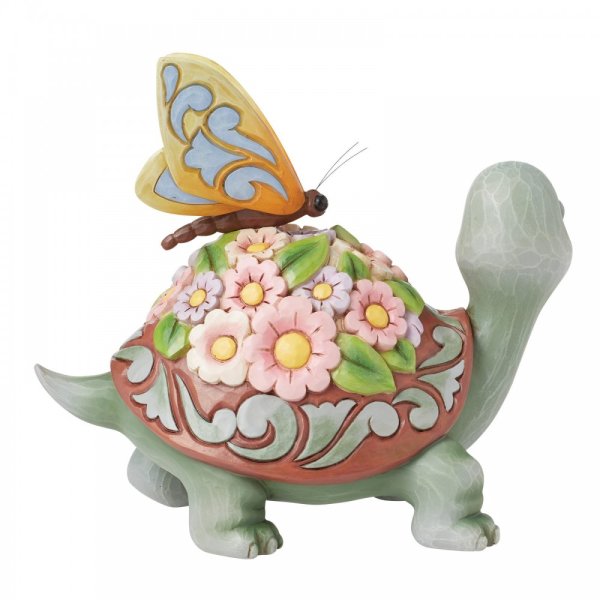 Jim Shore Heartwood Creek A Delicate Friendship (Turtle with Flower Shell Figurine)