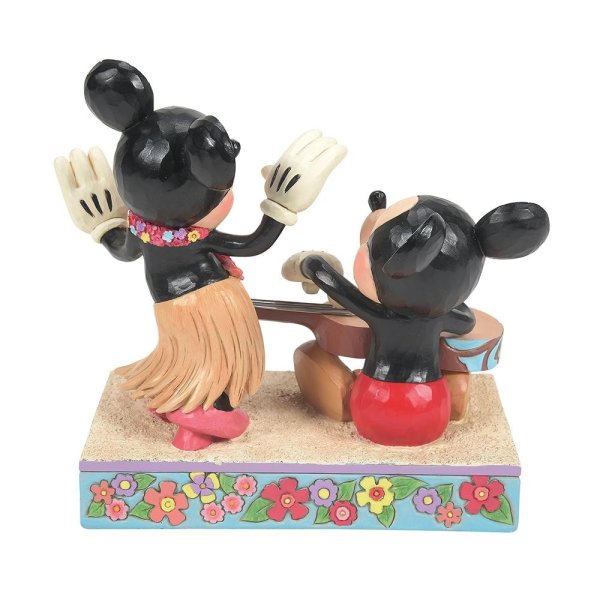 Jim Shore Disney Traditions Mickey & Minnie Hawaii Hawaiian Holiday