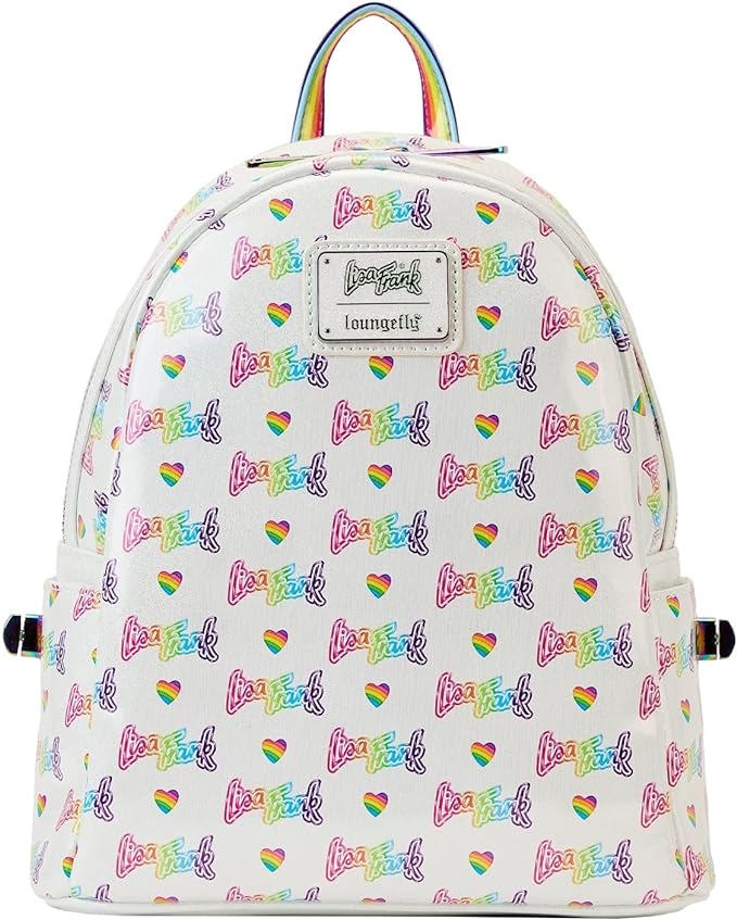 Loungefly Lisa Frank Rainbow Heart Mini Backpack with Waist Bag Loungefly Lisa Frank Rainbow Heart Mini Backpack with Waist Bag