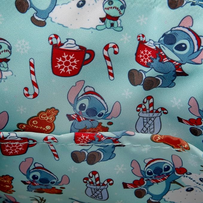 Loungefly Disney Stitch Holiday Glitter Crossbody Bag Loungefly Disney Stitch Holiday Glitter Crossbody Bag