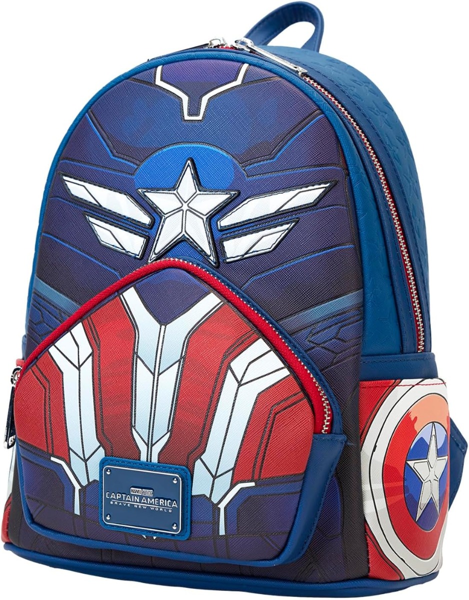 Loungefly Marvel Captain America Brave New World Cosplay Mini Backpack Loungefly Marvel Captain America Brave New World Cosplay Mini Backpack