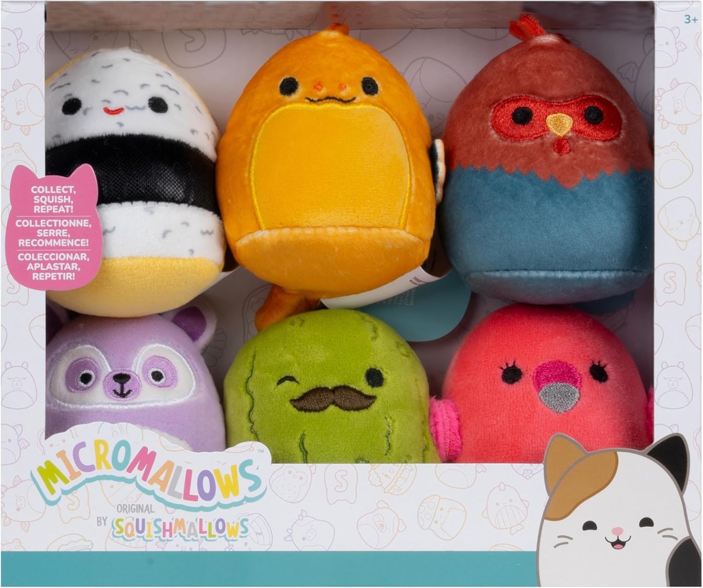 Squishmallows Micromallows 6 Pack - Charles,Onel,Mo,Cookie,Reed & Layla