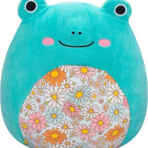 Squishmallows 7.5-Inch-Robert The Aqua Frog with Floral Belly