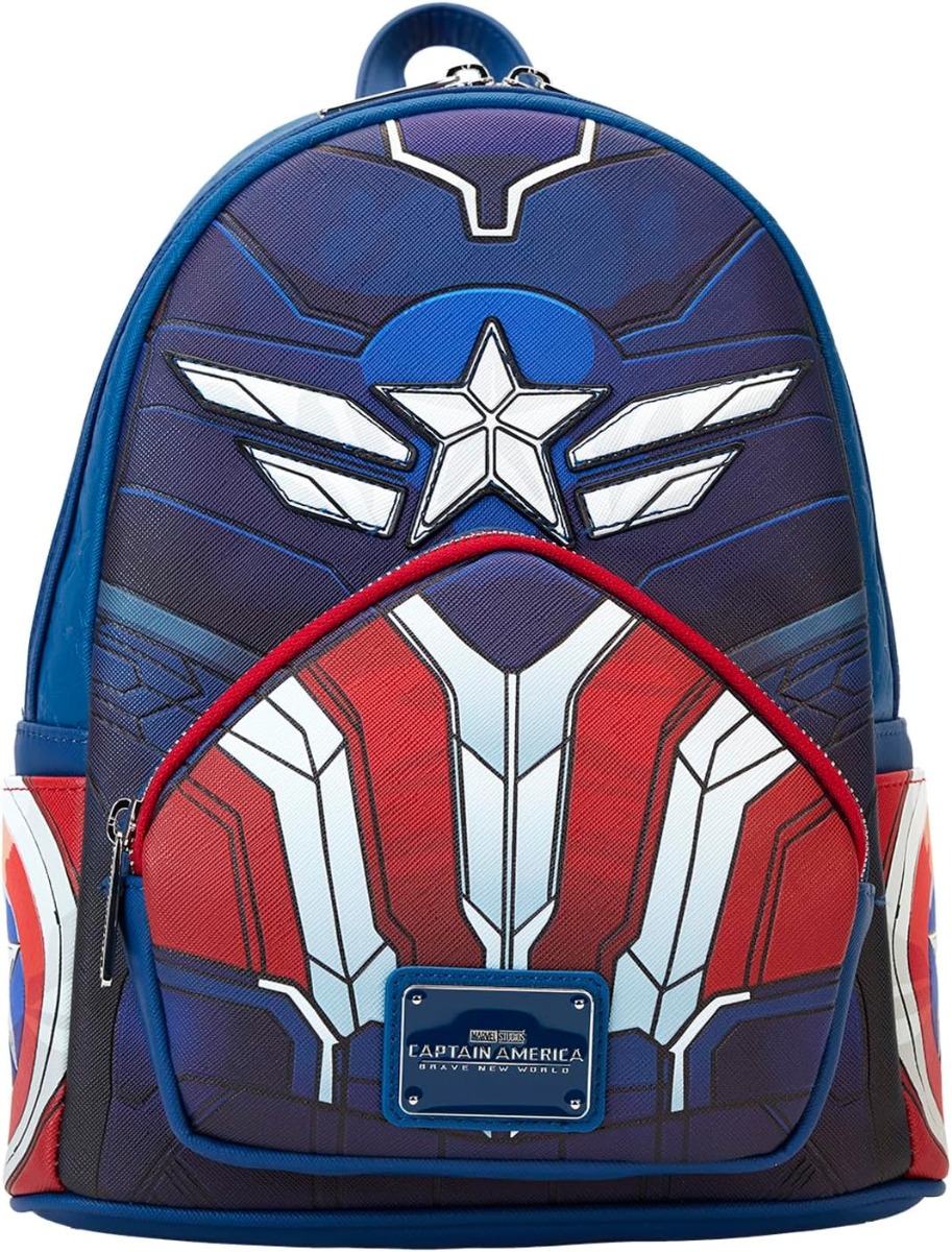 Loungefly Marvel Captain America Brave New World Cosplay Mini Backpack Loungefly Marvel Captain America Brave New World Cosplay Mini Backpack