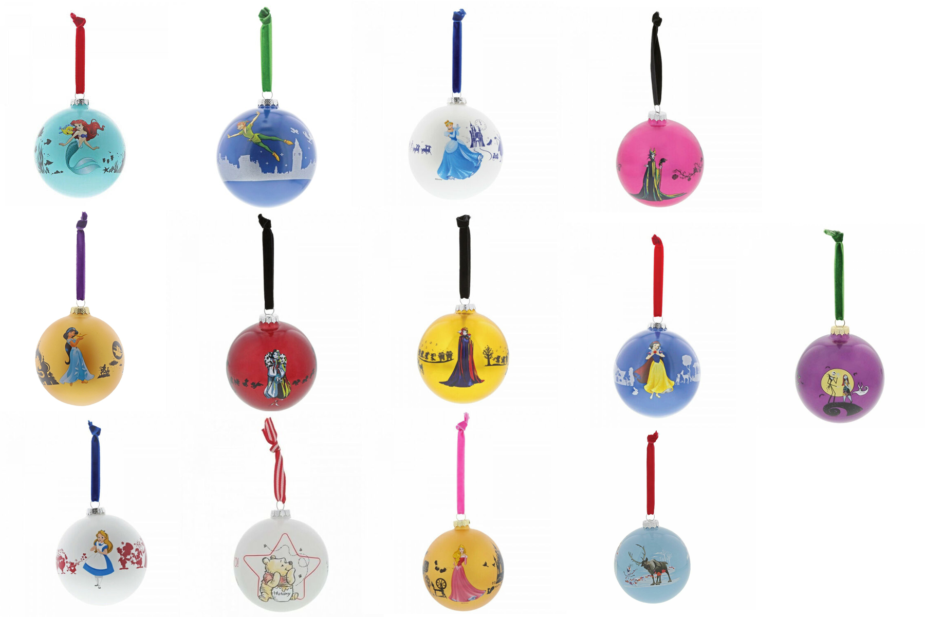 Set of 13 Enchanting Disney Baubles - R.R.P £156 Set of 13 Enchanting Disney Baubles - R.R.P £156