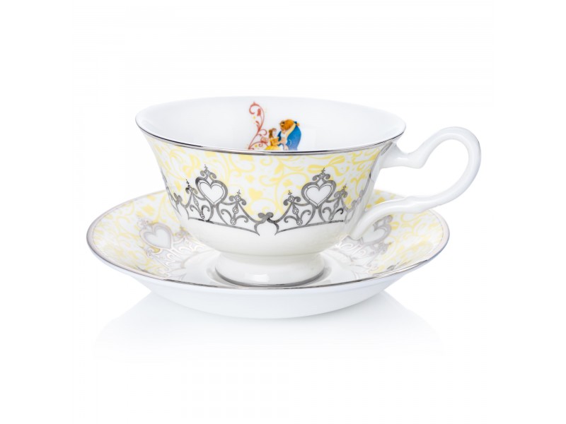 English Ladies Beauty and the Beast Wedding Teaware - Cup and Saucer English Ladies Beauty and the Beast Wedding Teaware - Cup and Saucer