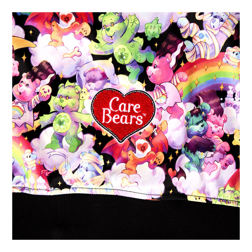 Loungefly Care Bears x Universal Monsters All-Over Print Unisex Bomber Jacket Loungefly Care Bears x Universal Monsters All-Over Print Unisex Bomber Jacket