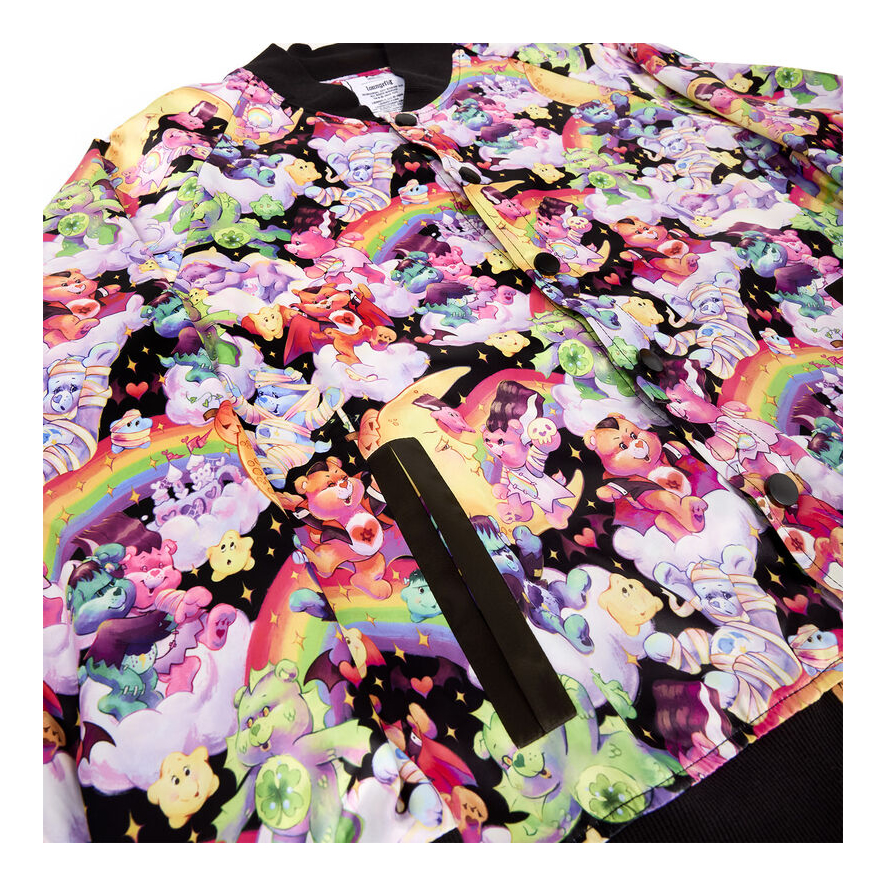 Loungefly Care Bears x Universal Monsters All-Over Print Unisex Bomber Jacket Loungefly Care Bears x Universal Monsters All-Over Print Unisex Bomber Jacket