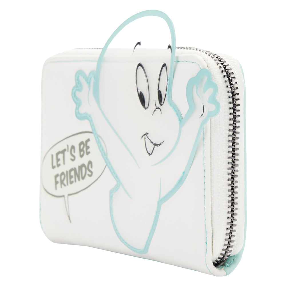 Loungefly Casper The Friendly Ghost Lets Be Friends Zip Around Wallet Loungefly Casper The Friendly Ghost Lets Be Friends Zip Around Wallet