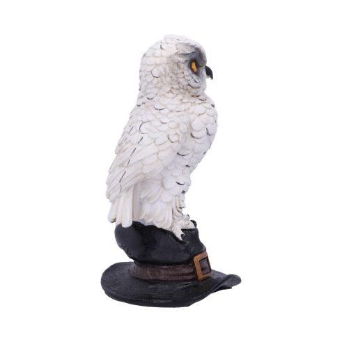 Soren White Horned Owl Perched on a Witches Hat Figurine Soren White Horned Owl Perched on a Witches Hat Figurine