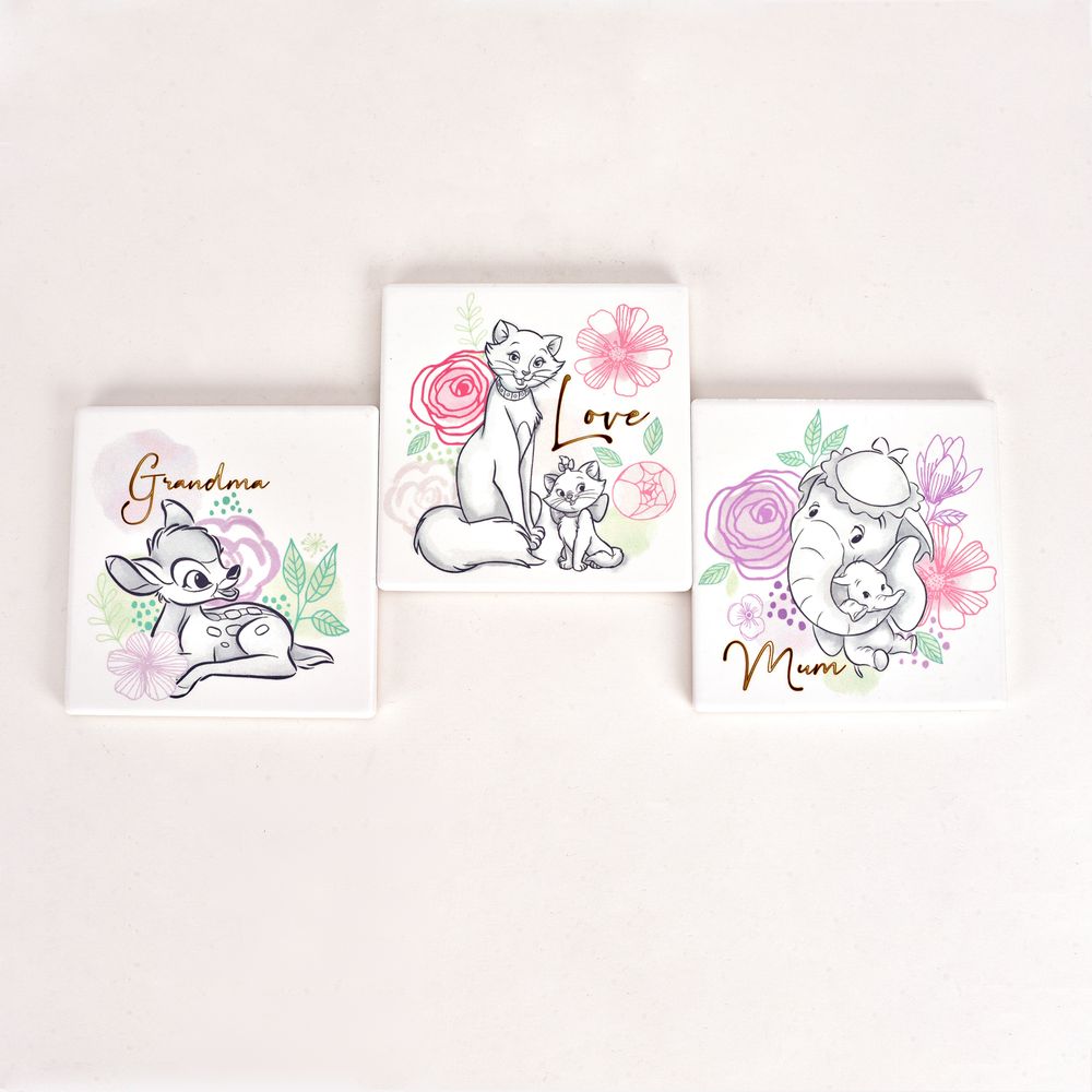 Set of 3 Disney Coasters Love, Mum, Grandma