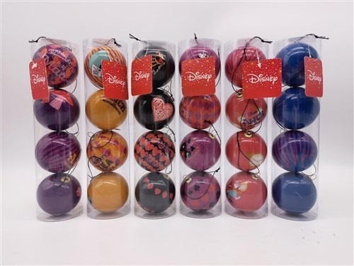 Set of 24 Assorted Disney Alice in Wonderland Baubles 60mm