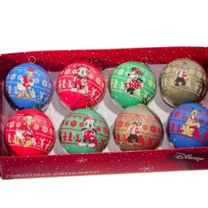 Disney Mickey and Friends Baubles Pack 8 60mm