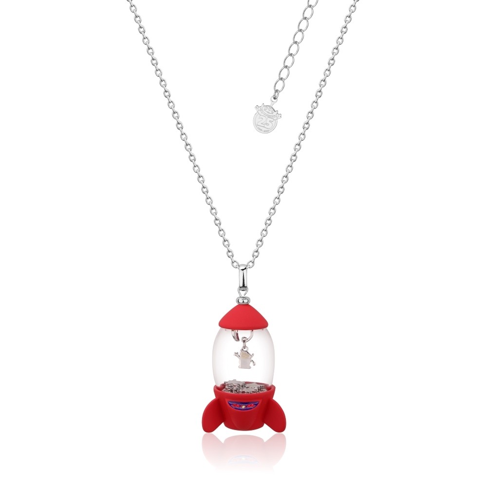 Disney Pixar Toy Story White Gold-Plated Alien Rocket Necklace - DSN1005