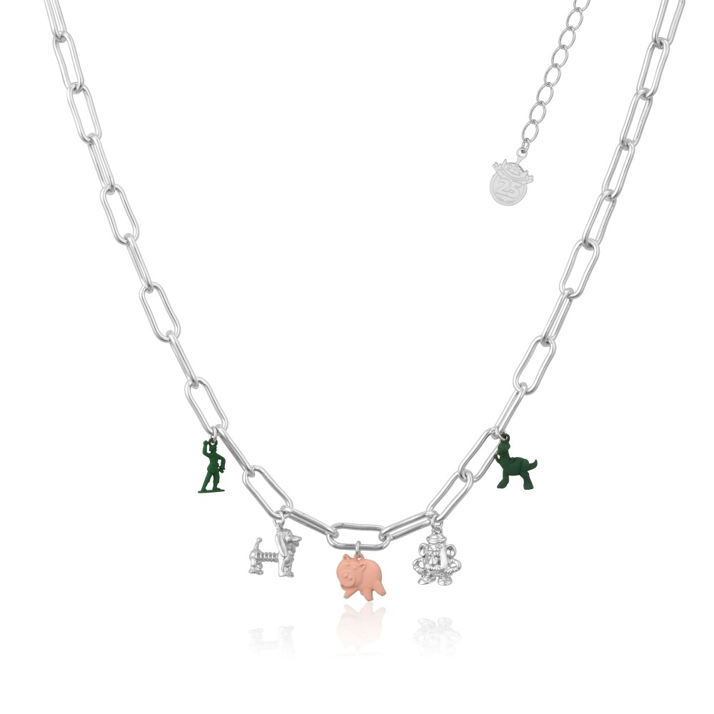 Disney Pixar Toy Story White Gold-Plated Charm Necklace - DSN1008