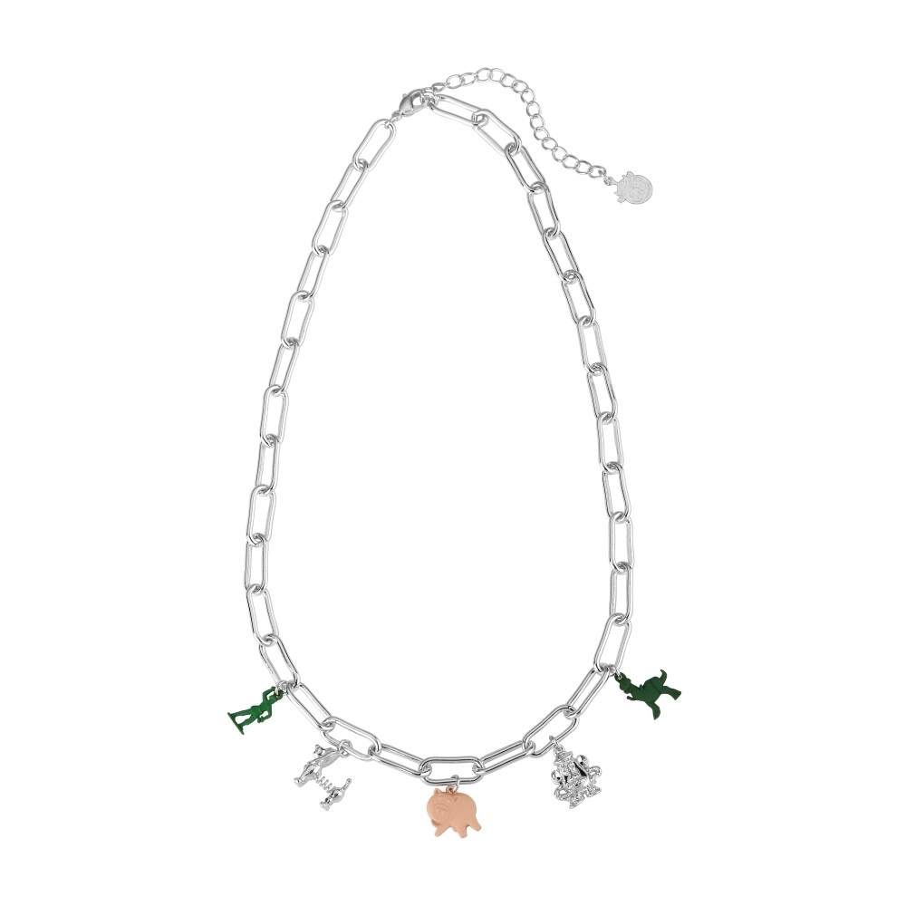 Disney Pixar Toy Story White Gold-Plated Charm Necklace - DSN1008