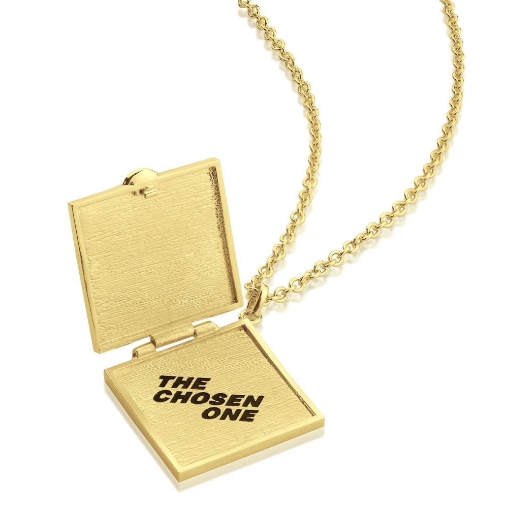 Disney Pixar Toy Story Gold-Plated Pizza Planet Box Necklace - DYN1001 Disney Pixar Toy Story Gold-Plated Pizza Planet Box Necklace - DYN1001