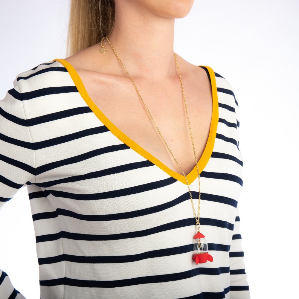 Disney Pixar Toy Story Gold-Plated Alien Rocket Necklace - DYN1005 Disney Pixar Toy Story Gold-Plated Alien Rocket Necklace - DYN1005