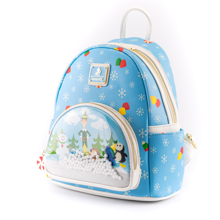 LOUNGEFLY ELF BUDDY AND FRIENDS MINI BACKPACK LOUNGEFLY ELF BUDDY AND FRIENDS MINI BACKPACK