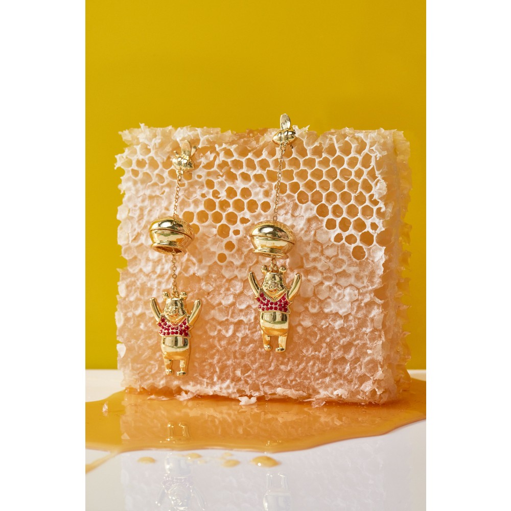 Disney Winnie the Pooh Gold-Plated Honey Pot Earrings Disney Winnie the Pooh Gold-Plated Honey Pot Earrings