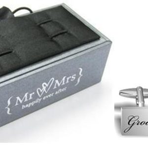 Set of 3 Pairs of Cufflinks - Including Groom, Best Man and Usher