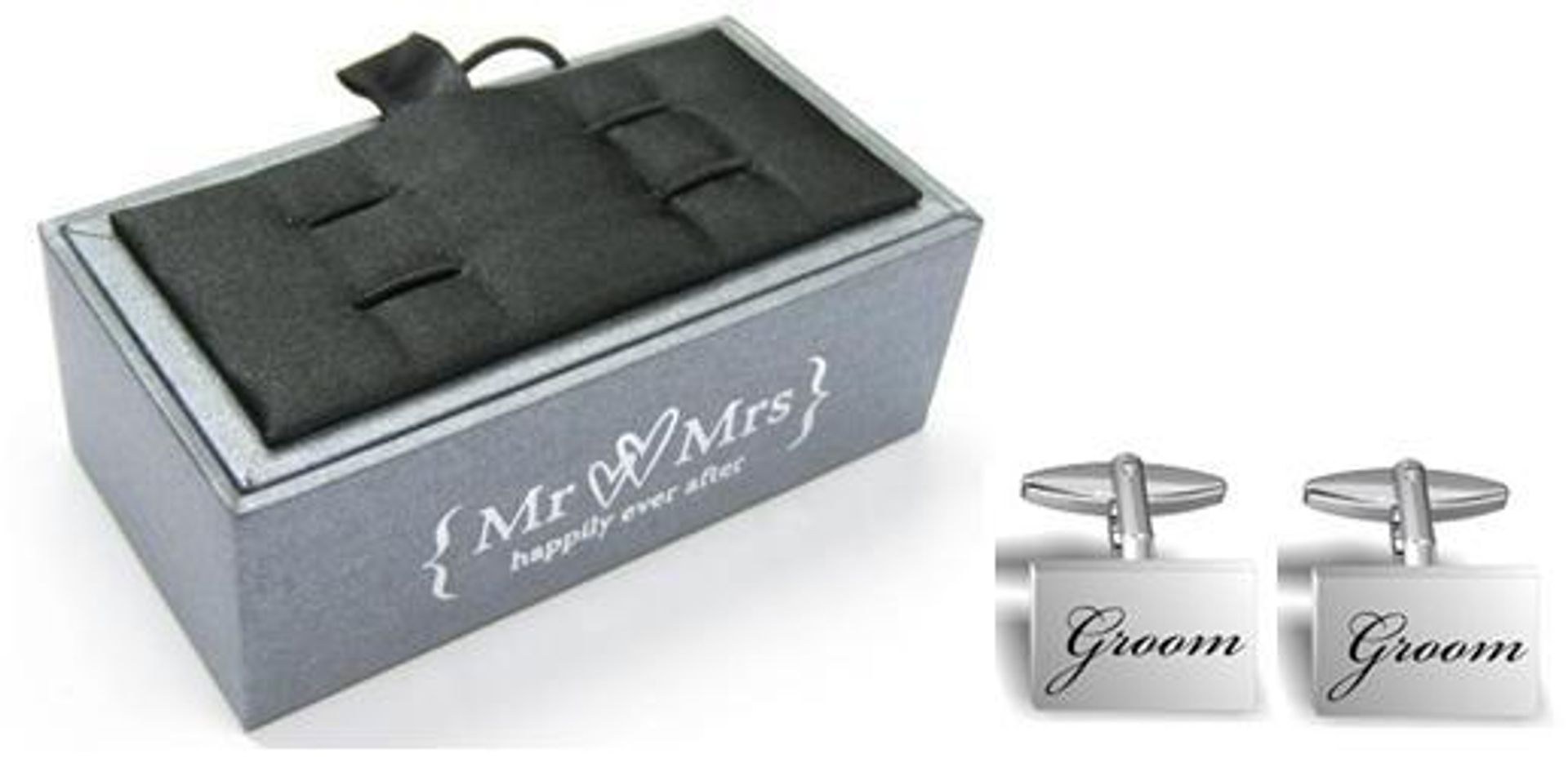 Set of 3 Pairs of Cufflinks - Including Groom, Best Man and Usher Set of 3 Pairs of Cufflinks - Including Groom, Best Man and Usher