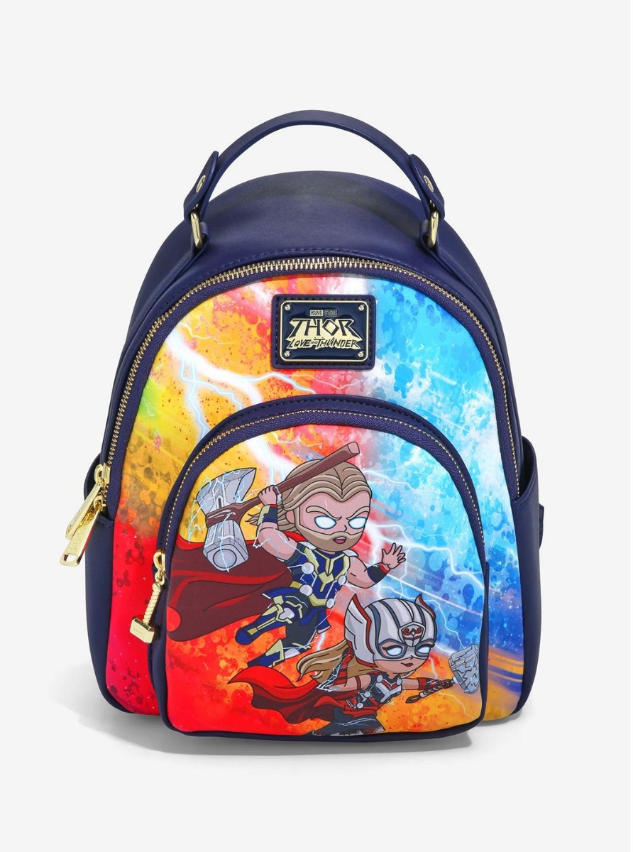 Loungefly Marvel Thor: Love and Thunder Chibi Mighty Thor and Thor Mini Backpack Loungefly Marvel Thor: Love and Thunder Chibi Mighty Thor and Thor Mini Backpack