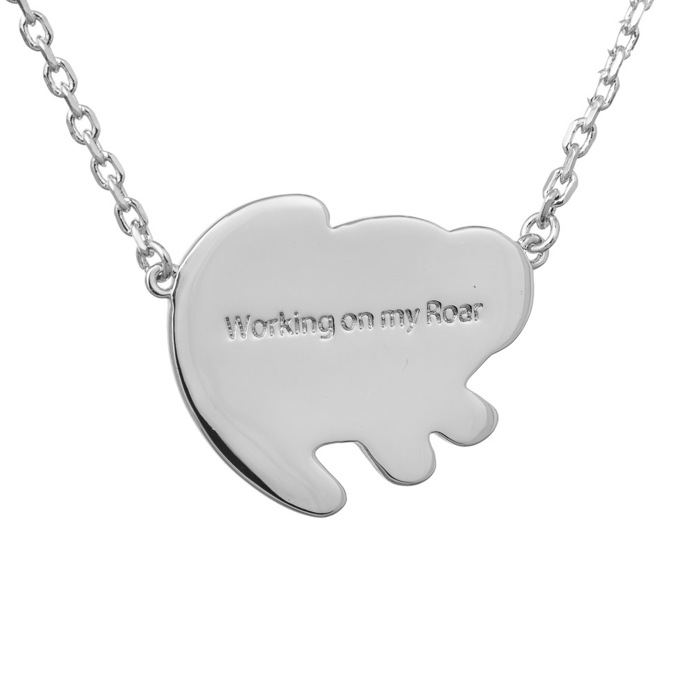 Disney Lion King White Gold-Plated Classic Simba Cub Necklace - DLSN210 Disney Lion King White Gold-Plated Classic Simba Cub Necklace - DLSN210